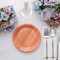 25 Natural 7 in Round Disposable Paper PLATES Wood Grain Design